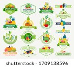 set of fruit and vegetables... | Shutterstock .eps vector #1709138596