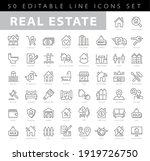 real estate minimal thin line... | Shutterstock .eps vector #1919726750