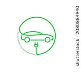 vector car icon in thin line... | Shutterstock .eps vector #2080884940