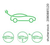 vector car icon in thin line... | Shutterstock .eps vector #2080885120