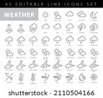 set of weather vector icons  | Shutterstock .eps vector #2110504166