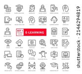 e learning  online instruction  ... | Shutterstock .eps vector #2146294819