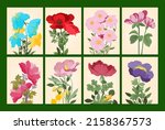 vector set of abstract spring... | Shutterstock .eps vector #2158367573