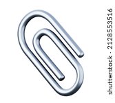 paperclip high quality 3d... | Shutterstock . vector #2128553516
