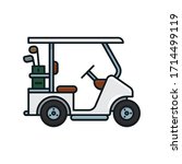 Golf Cart Isolated Vector...