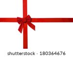 red bow with white background | Shutterstock . vector #180364676