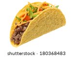 Taco, cutout on white background