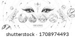 modern magic witchcraft card... | Shutterstock .eps vector #1708974493