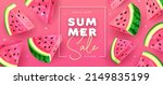 summer sale poster with slices... | Shutterstock .eps vector #2149835199