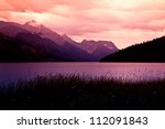 Mountain Sunset On The Lake