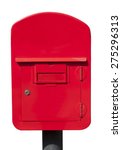 Red Postbox On White Wall...