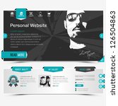 website template for personal... | Shutterstock .eps vector #126504863