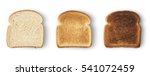 Set of three slices toast bread ...