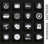 vector travel icons set on... | Shutterstock .eps vector #162701330