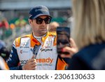 Small photo of May 20, 2023-Indianapolis, IN: INDYCAR driver, JACK HARVEY (30) of Bassingham, England and his Rahal Letterman Lanigan Racing Honda team, prepare to qualify for the Indianapolis 500