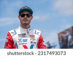 Small photo of June 11, 2023 - Sonoma, CA, USA: NASCAR Driver, Kyle Larson, prepares to race for the Toyota SaveMart 350 at the Sonoma Raceway in Sonoma CA.