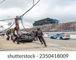 Small photo of August 07, 2023 - Brooklyn, MI, USA: NASCAR Cup Series Driver, Corey LaJoie (7) races for position for the FireKeppers 400 at the Michigan International Speedway in Brooklyn MI.