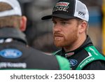 Small photo of August 06, 2023 - Brooklyn, MI, USA: NASCAR Cup Series Driver, Chris Buescher (17) races for position for the FireKeppers 400 at the Michigan International Speedway in Brooklyn MI.