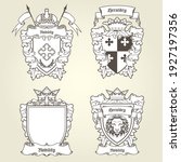 coat of arms and blazons  ... | Shutterstock .eps vector #1927197356