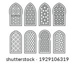 arabian window with orient... | Shutterstock .eps vector #1929106319