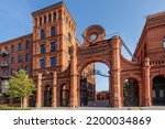 Manufaktura- historic gate- Lodz, Poland