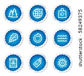 ecology web icons set 3  blue... | Shutterstock .eps vector #58249375