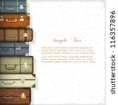 vector background with suitcases | Shutterstock .eps vector #116357896