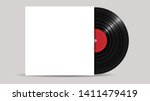 vinyl record with cover mockup  ... | Shutterstock .eps vector #1411479419