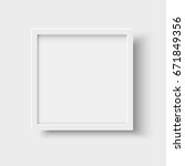 realistic square empty picture... | Shutterstock . vector #671849356