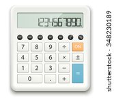 White Calculator With Standard...