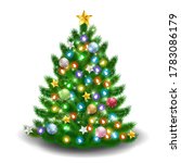 christmas fir tree winter icon | Shutterstock . vector #1783086179