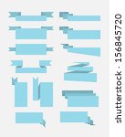 set of minimal ribbon banners | Shutterstock .eps vector #156845720