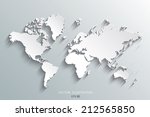 image of a vector world map | Shutterstock .eps vector #212565850