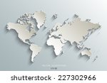image of a vector world map | Shutterstock .eps vector #227302966