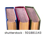 three old books turned back... | Shutterstock . vector #501881143