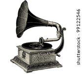 Phonograph   Vintage Engraved...