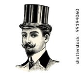 top hat   vintage engraved... | Shutterstock .eps vector #99194060