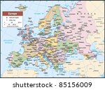 2012 europe political continent ... | Shutterstock .eps vector #85156009