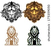 lion logo set | Shutterstock .eps vector #175359050