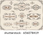 set decorative calligraphy... | Shutterstock .eps vector #656078419