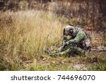 Soldier With PTSD. military, war and emotional concept.