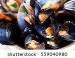 Steamed Mussels In White Wine...