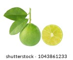 Green Lime With Leaf And Lime...
