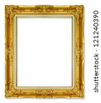 The antique gold frame on the...