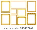 the antique gold frame on the... | Shutterstock . vector #135802769
