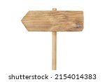 Wooden arrow sign  isolated on white background with clipping path include for design usage purpose. 