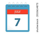 july 7   calendar icon  ... | Shutterstock .eps vector #2010614873