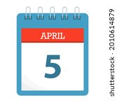 april 5   calendar icon  ... | Shutterstock .eps vector #2010614879