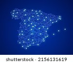 communication network map of... | Shutterstock .eps vector #2156131619