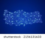 communication network map of... | Shutterstock .eps vector #2156131633